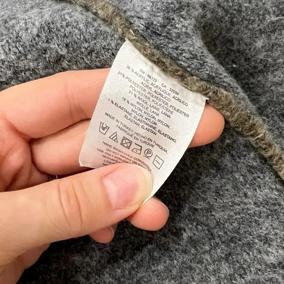 Moth Gray Shawled Avalee Long Wool Blend Sweater Vest XS/S - Picture 4 of 5